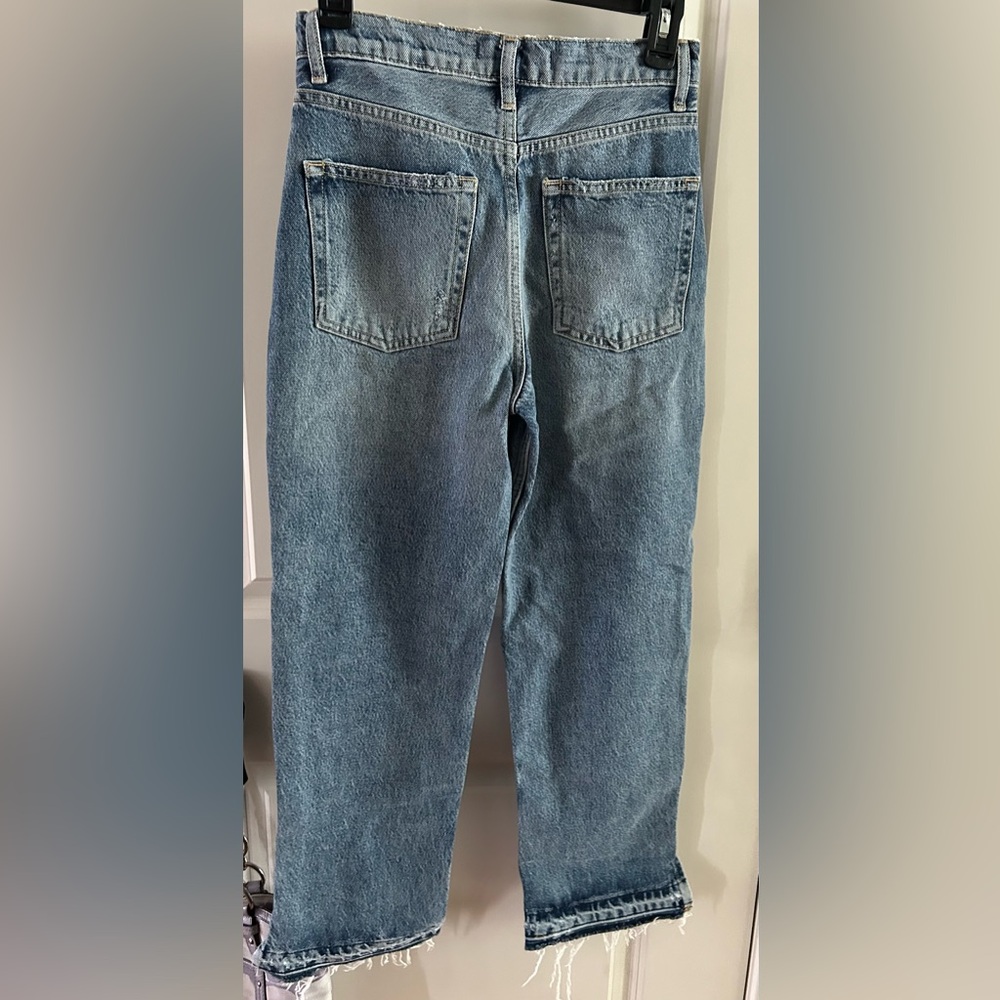 FREE PEOPLE Yosemite B High Rise Distressed Ripped Jeans 25 NWOT - Picture 4 of 11